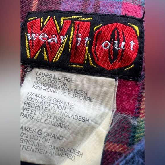 Vintage Grunge Flannel Top| 1990 Style| SZ LARGE - Picture 2 of 6